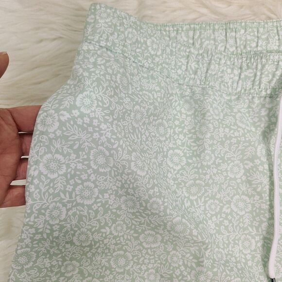 NEW‎ Saks Fifth Avenue Swim Trunks XL Green Floral Pockets Lined Nylon Blend - Picture 7 of 13